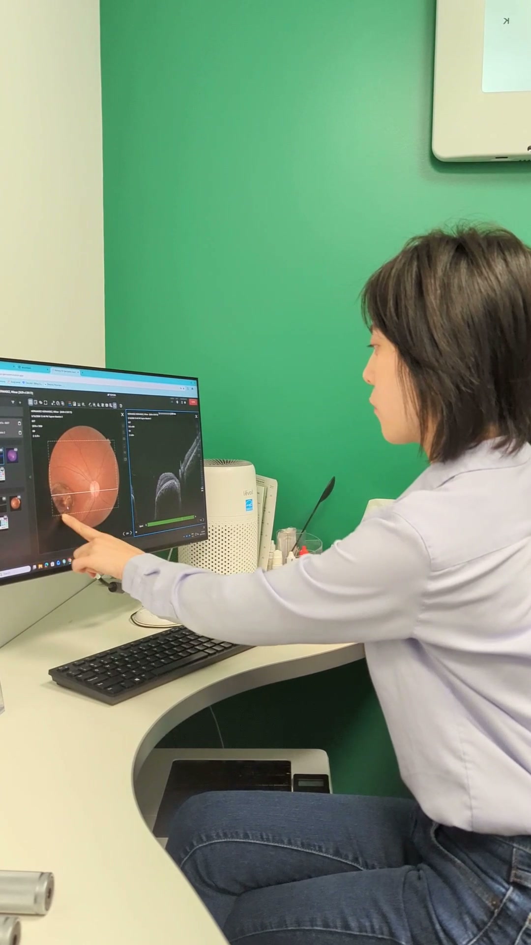 OCT retinal imaging equipment used during comprehensive eye exams at Guildford Eye Clinic in Surrey